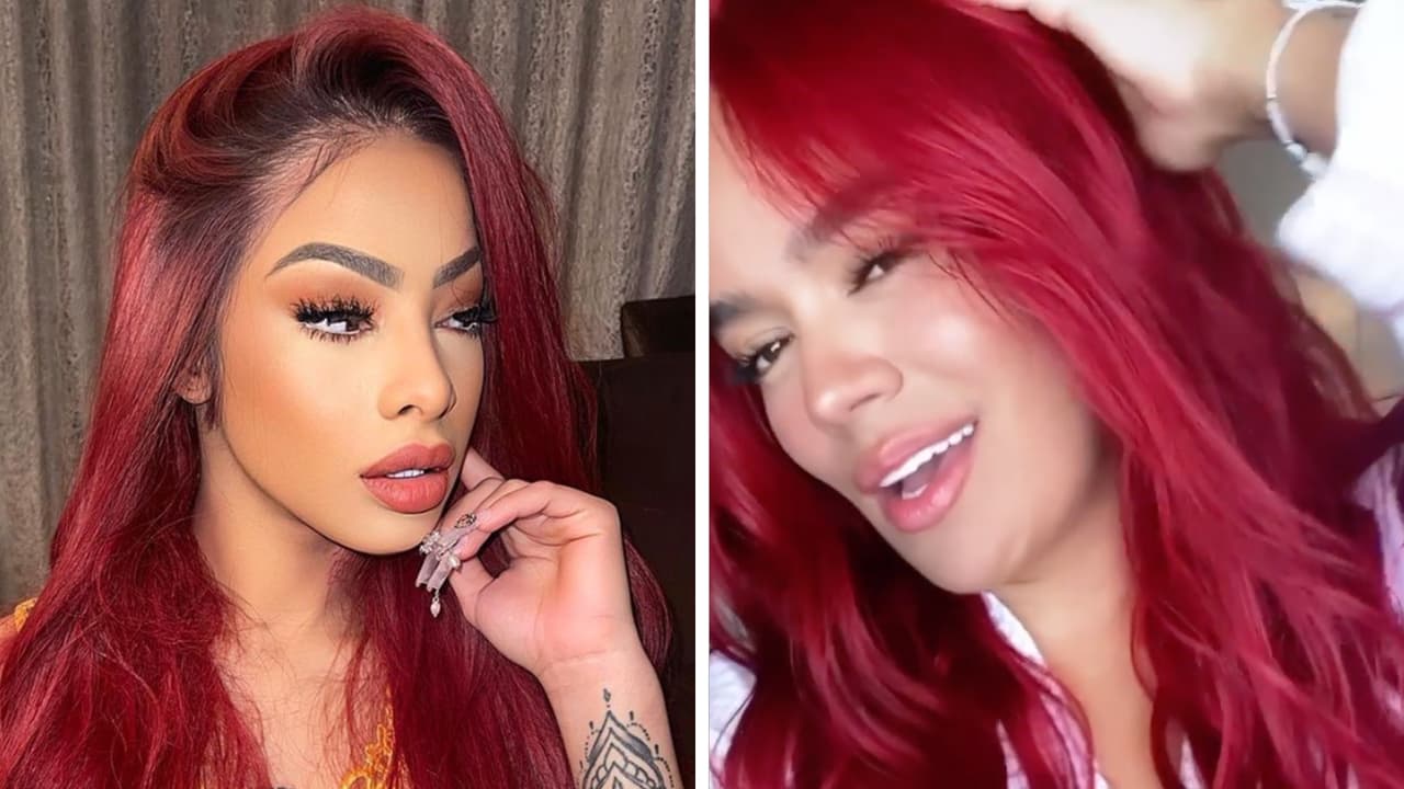 Yailin comparte video con cabello rojo como el de Karol G y genera polémica: ¿le está copiando?