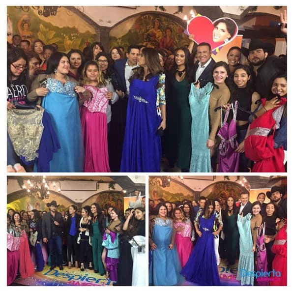 Cumpliendo sueños junto y regalando 100 vestidos a las chicas para su 'prom'.