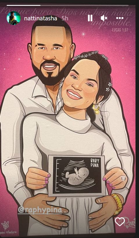 En una publicación que hizo en sus historias de Instagram la mañana de este martes horas antes de entrar al Tribunal, Natti Natasha colgó esta imagen con una cita atribuida al evangelio de San Lucas: 
<b>"Porque para Dios no hay nada imposible".</b>