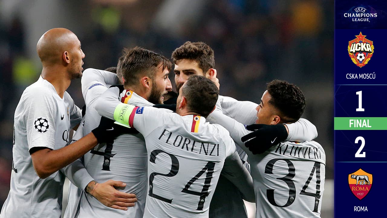 ¡La Loba aúlla en Rusia!: Roma venció al CSKA de Moscú y es líder del Grupo G