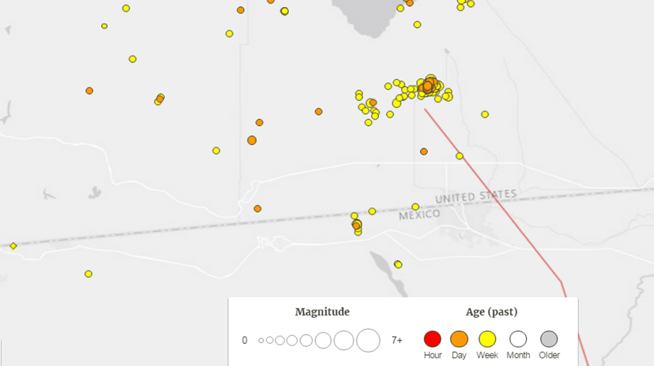 Más de 250 sismos sacuden la frontera entre California y México