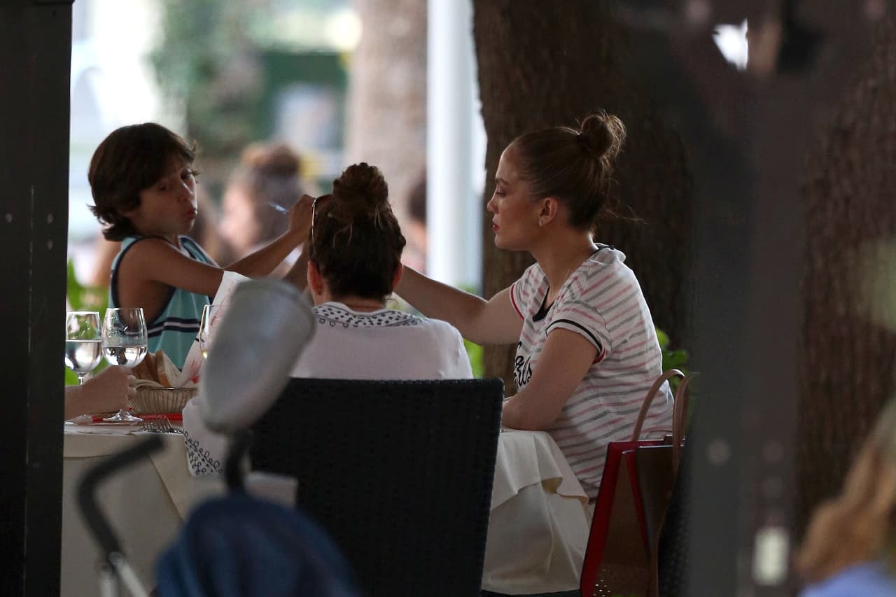 Pero la diva estuvo muy feliz junto a sus peques.