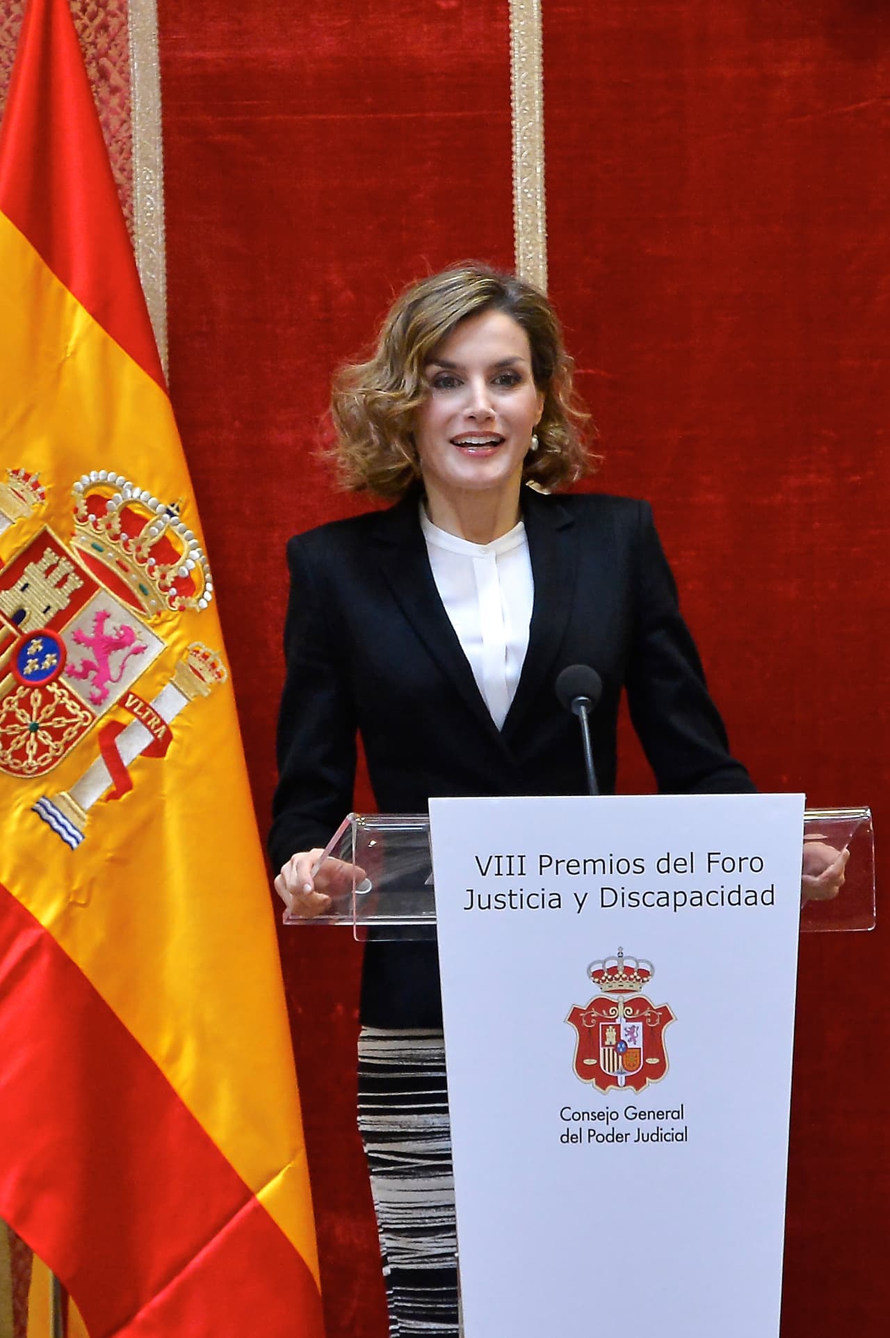 Doña Letizia brilló en Madrid durante la entrega de los premios Foro Justicia y Discapacidad.