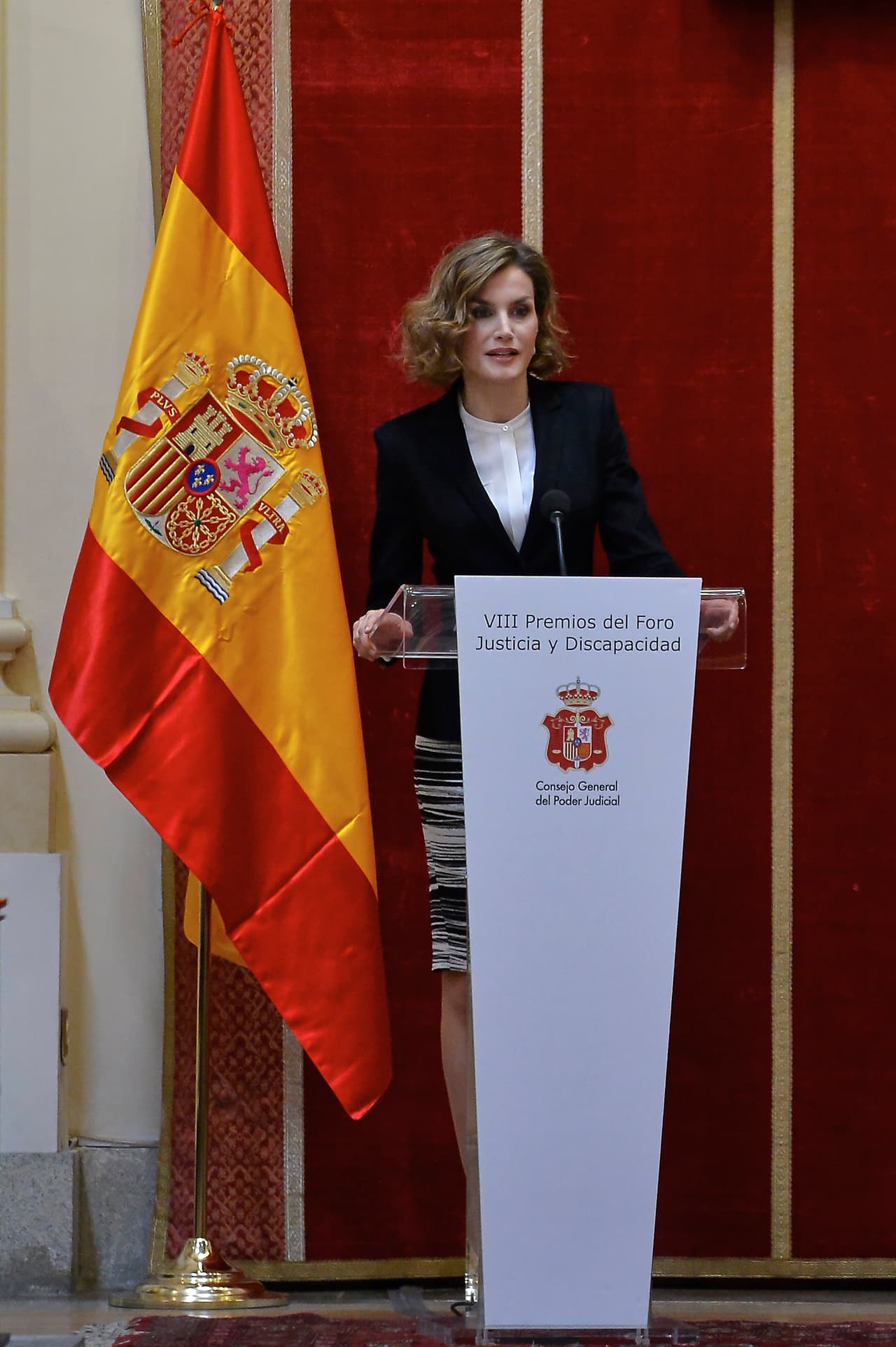 Doña Letizia brilló en Madrid durante la entrega de los premios Foro Justicia y Discapacidad.