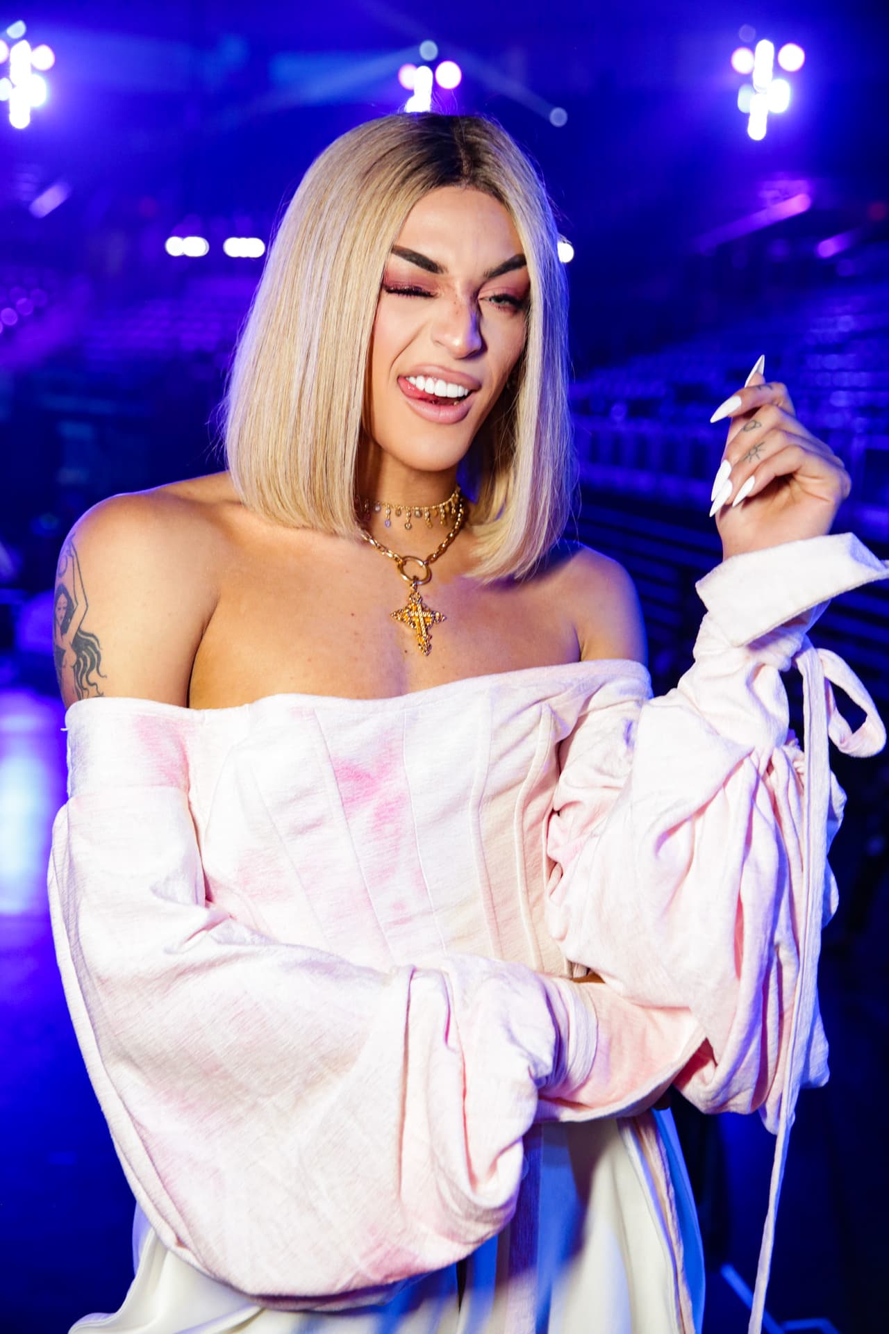 Durante los ensayos también vimos a Pabllo Vittar, quien será una de los presentadoras de la noche.