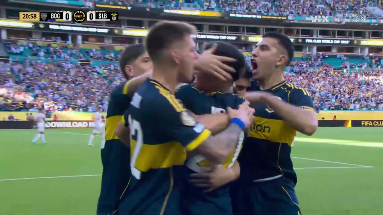 ¡Gol de Boca Juniors! Jugada de lujo que acaba Merentiel y pone el 1-0