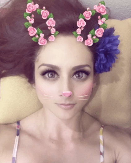 La actriz ama los filtros con orejas de conejo.