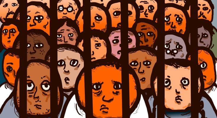 Can Mexico become a ‘loving republic’ built on forgiveness rather than punishment? 
<a href="https://www.shutterstock.com/image-illustration/original-illustration-drawing-convicted-prisoners-jail-547276720">Shutterstock/Nalidsa</a>