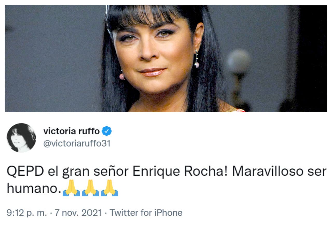 <b>Victoria Ruffo</b> resaltó el 
<b>"maravilloso ser humano"</b> que fue el artista.