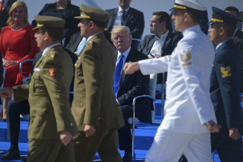 Trump se inspiró en la celebración parisina del Día de la Toma de la Bastilla de 2017.