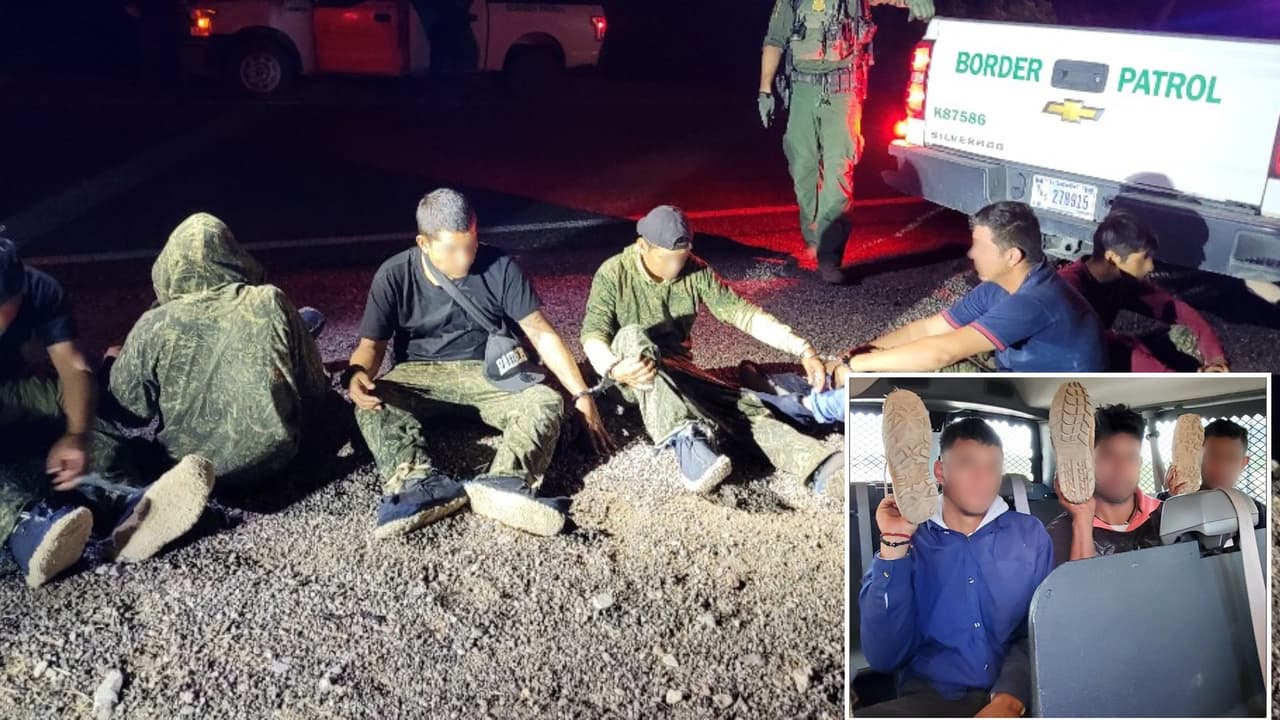 Huyen de la Patrulla Fronteriza y saltan de una camioneta en movimiento, arrestan a 8 indocumentados