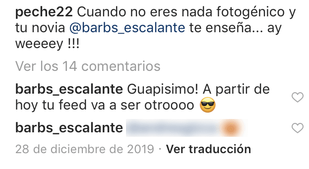 En esta publicación del 28 de diciembre de 2019, Pedro Echenique y la exnovia de José Eduardo Derbez ya habían comenzado su relación.