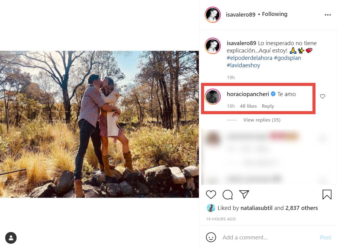 A dos meses de haber hecha pública su ruptura, Horacio Pancheri mantiene una relación con la venezolana Isa Valero.
<br>