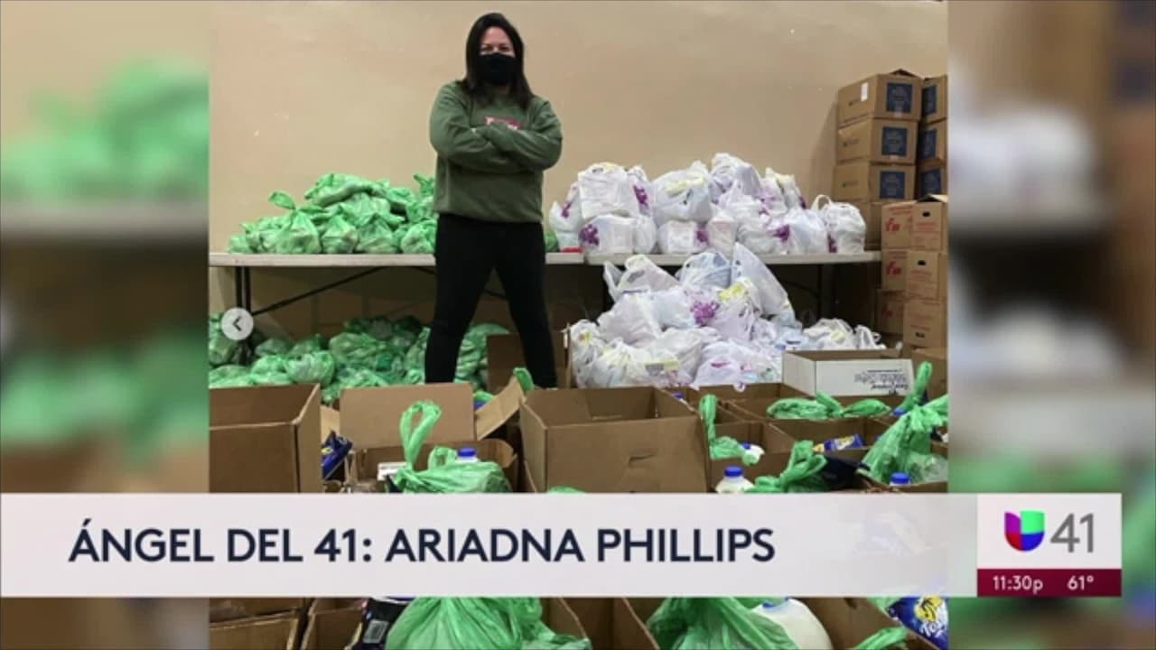 Abril: Ariadna Phillips. La inmigrante mexicana residente del bronx a quien algunos la llaman heroe por su incansable labor por el bienestar de sus vecinos. Ella es nuestro Angel del 41 para el mes de Abril.
<br>
<br>
<a href="https://univision.wyng.com/Angeles_41_2022" target="_blank">Haz clic aquí para votar</a>
