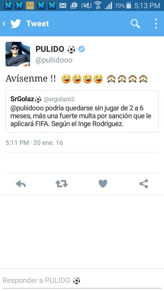 Alan Pulido responde irónicamente en Twitter a Tigres