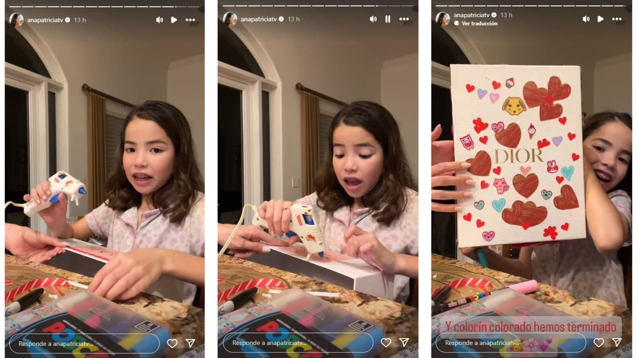 Giulietta y su mamá, Ana Patricia, terminaron su manualidad.