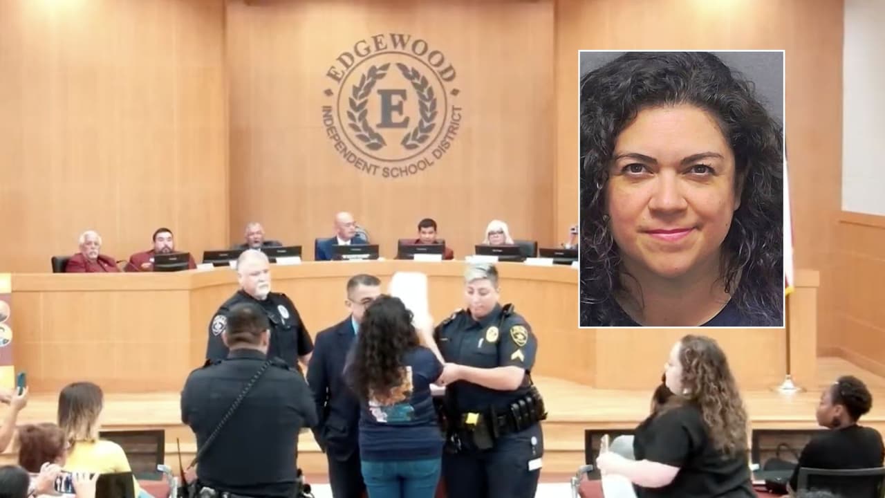 <b>Maribel Gardea participó la tarde-noche del martes pasado en la junta escolar de Edgewood ISD,</b> que abarca el oeste de San Antonio.