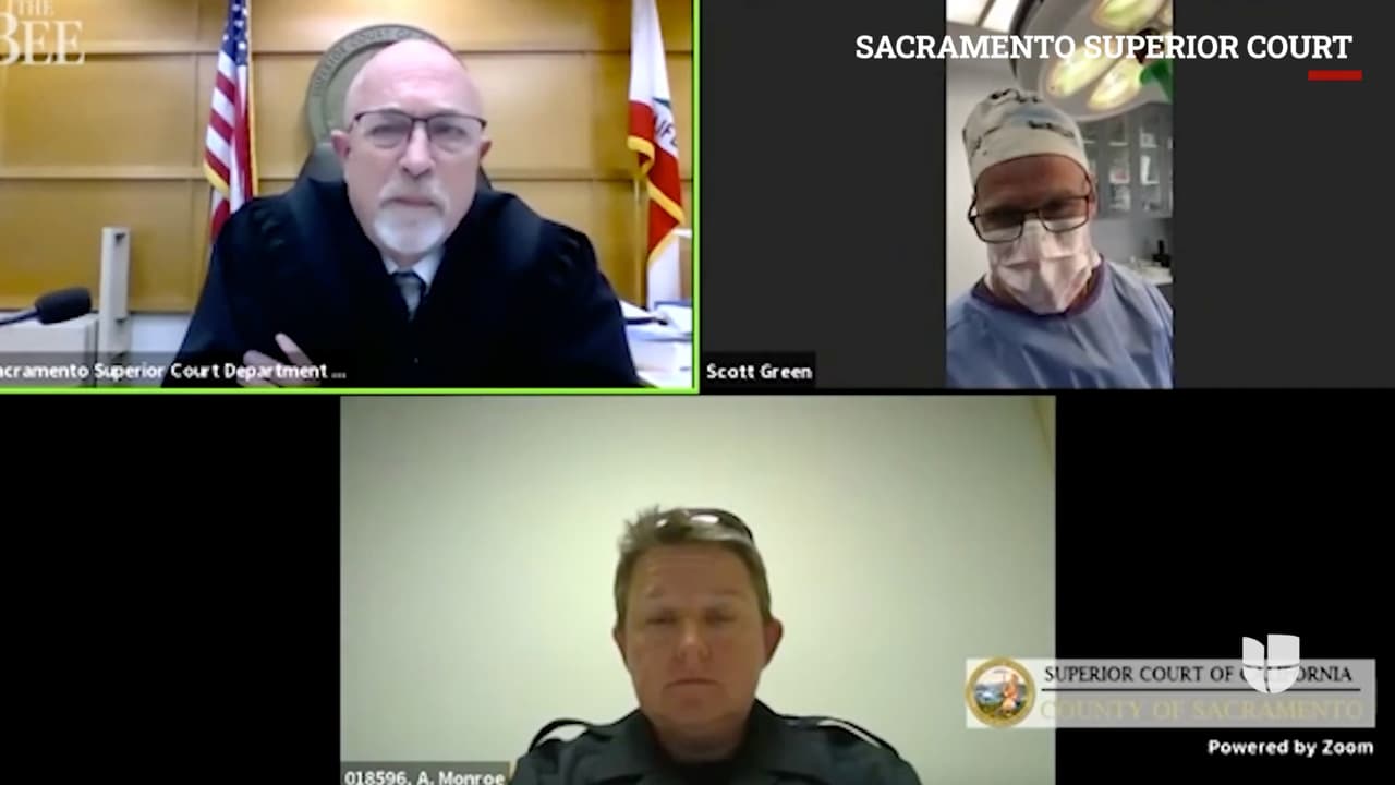 Cirujano aparece en videollamada de la Corte Superior de Sacramento mientras realiza una cirugía