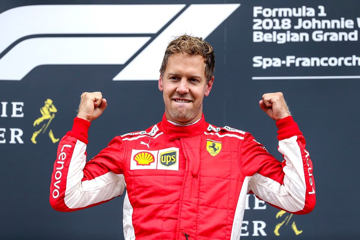 El piloto alemán Sebastian Vettel ganó el Gran Premio de Bélgica este domingo en el circuito de Spa-Francorchamps.