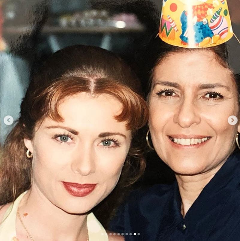 También publicó esta imagen del día en que celebraron el cumpleaños de la primera actriz Raquel Olmedo, quien interpretaba a Dominga.
