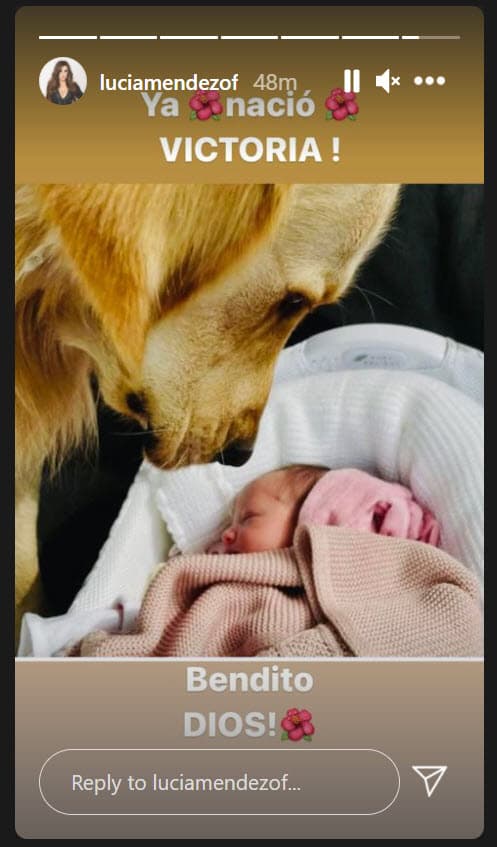 En su mensaje, 
<b><a href="https://www.univision.com/famosos/no-es-rusa-lucia-mendez-habla-por-primera-vez-de-su-nuera-quien-la-hara-abuela-junto-a-su-hijo-antonio-fotos" target="_blank">agradeció a Dios por hacerla abuela</a></b>, algo que consideró como "un privilegio" y advirtió que cuando la niña esté más grande, volverá a mostrarla. 
<br>