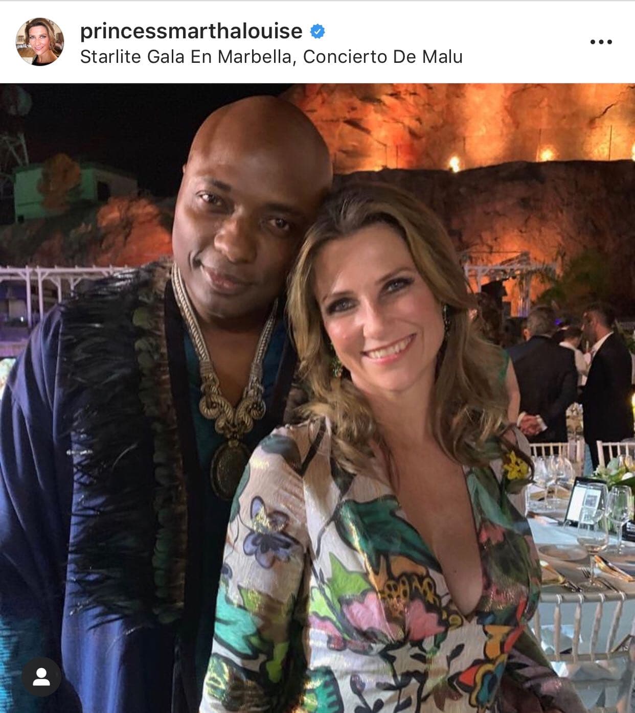 La princesa también utilizó su cuenta de Instagram para mostrar un poco de lo que vivió alrededor de la gala en Marbella. En las fotos que publicó no aparece Luis Miguel.