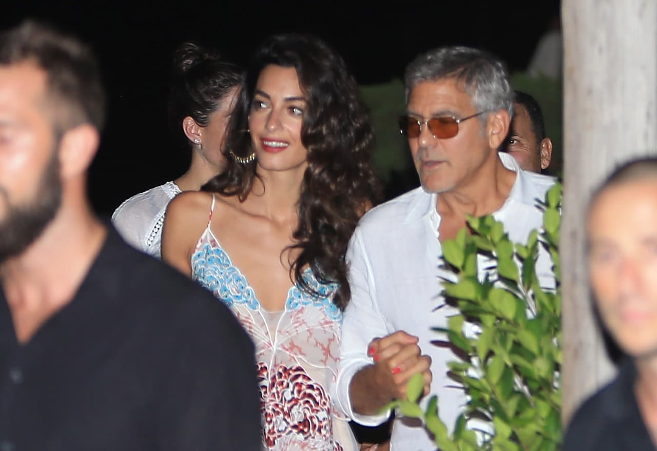 Amal y George disfrutaron de una velada muy romántica.