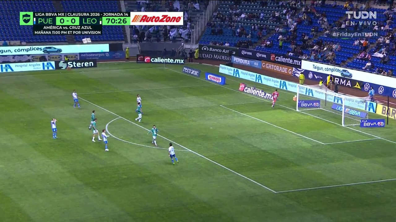 ¡GOL!  anota para León. Ismael Díaz