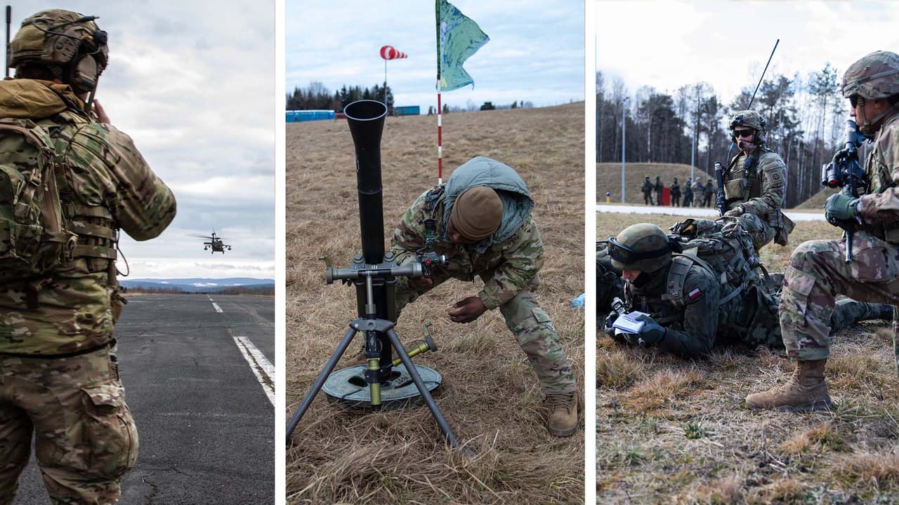 Unos 3,000 soldados asignados a la 82.ª División Aerotransportada con base en Fort Bragg, Carolina del Norte, están desplegados en Polonia mientras
<b><a href="https://www.univision.com/noticias/mundo/el-presidente-vladimir-putin-anuncia-operacion-militar-en-ucrania?postId=AAABfy2L1UWtf2_vu2wAAA#AAABfy2L1UWtf2_vu2wAAA" target="_blank">las tropas rusas avanzan su ofensiva contra Ucrania.</a></b>