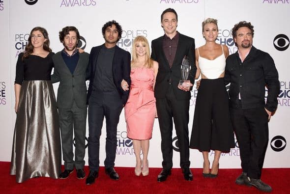 El reparto de 'The Big Bang Theory' en la sala de prensa.