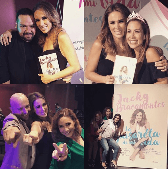 Asimismo, durante la presentación de su libro la también actriz estuvo acompañada por el diseñador Benito Santos y la conductora Marta Guzmán.