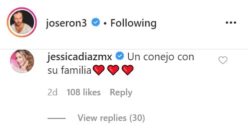 La imagen le valió un mensaje más 'amigable' por parte de su novia: "Un conejo con su familia". 
<br>