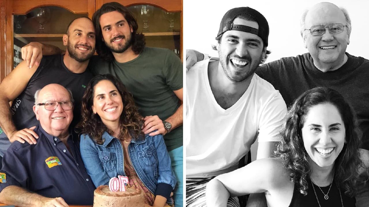 Pablo Lyle, sus hermanos y su padre.