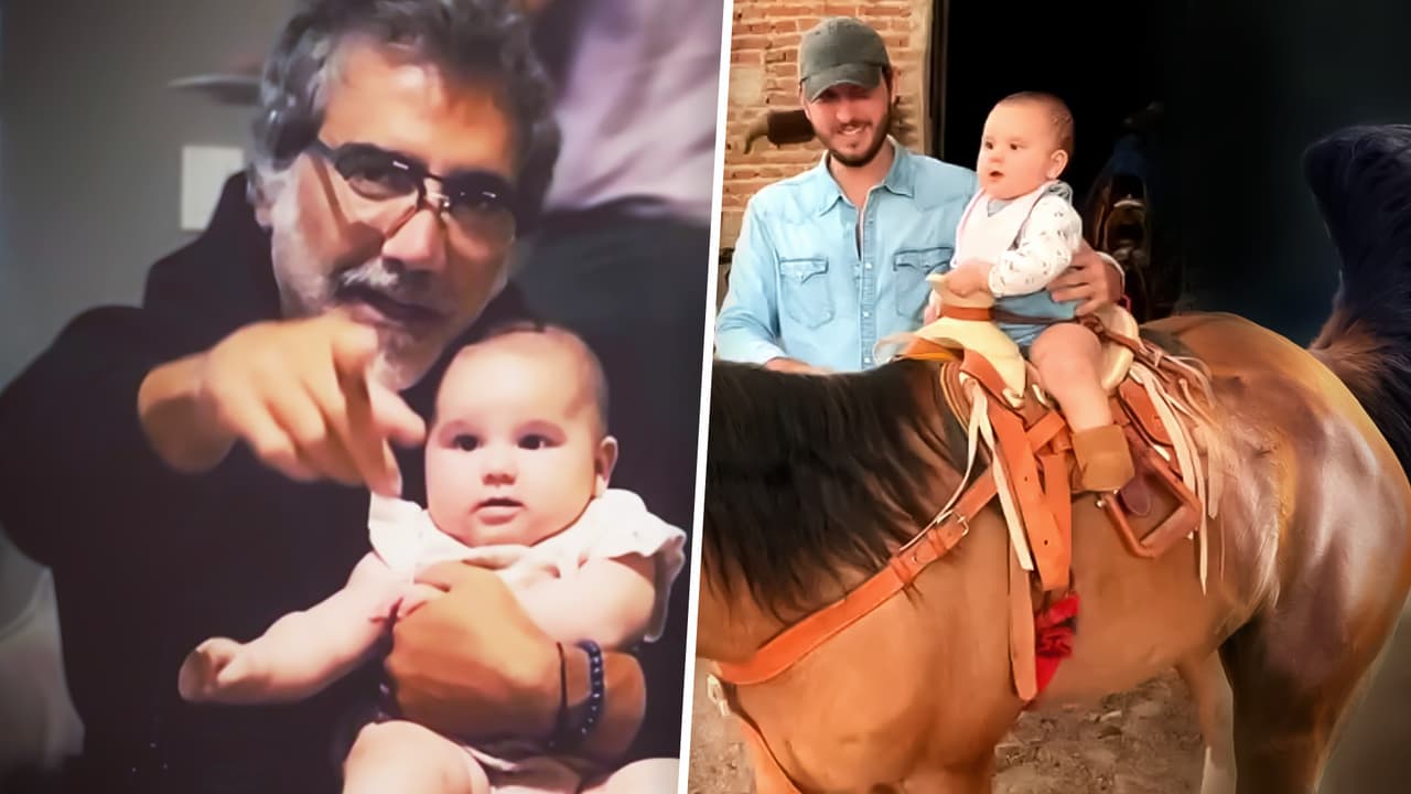 Alejandro Fernández 'muere de amor' al ver a su nieta de 7 meses cabalgando con mucho estilo