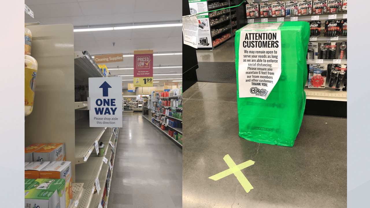 Así lucen tiendas esenciales en Carolina del Norte tras nuevas medidas de distanciamiento social por el coronavirus 