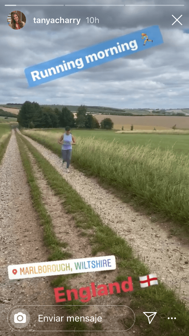 Ese mismo día compartió algunos clips de los paisajes que rodean a esa comunidad mientras realizaron una sesión de 'running'.