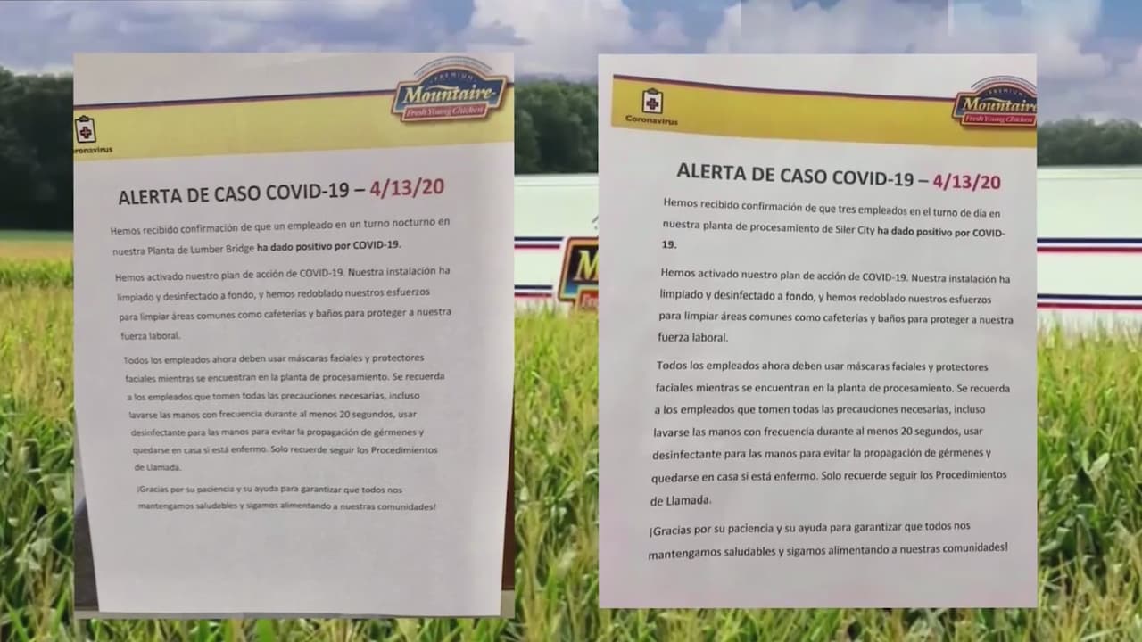 Aumentan los contagios por coronavirus en las plantas de alimentos de Mountaire Farms en Carolina del Norte