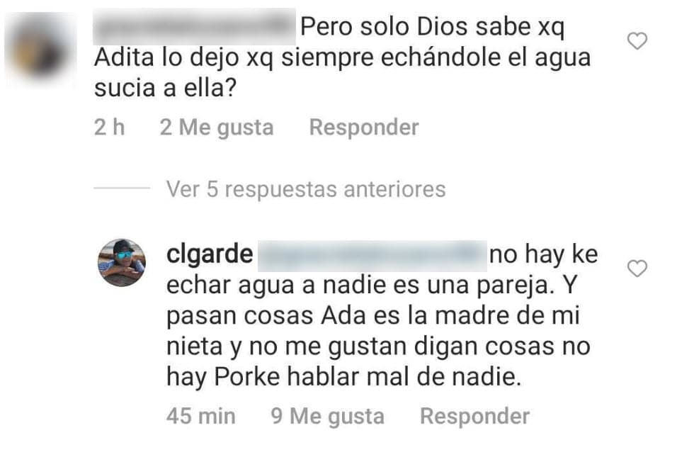 Carmen también salió en defensa de la madre de su nieta y señaló que "no hay por qué hablar mal de nadie".
<br>