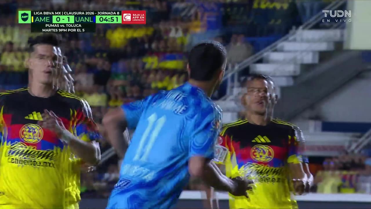 ¡Tigres madruga al América con este gol de penal cortesía de Brunetta!