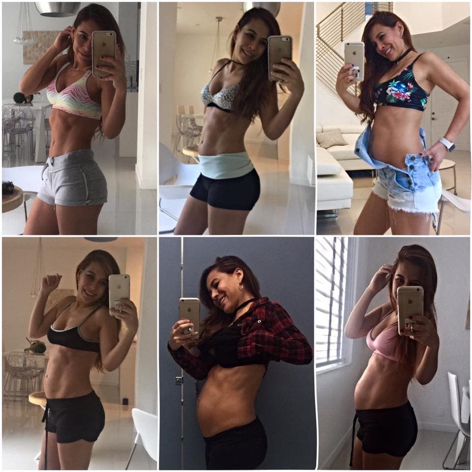 Documentó todas las semanas cómo iba creciendo su pancita.