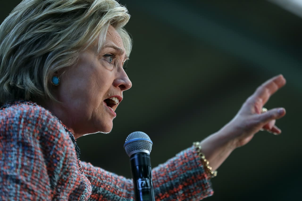 Hillary Clinton durante un mitin en Salinas, California el 25 de mayo.
