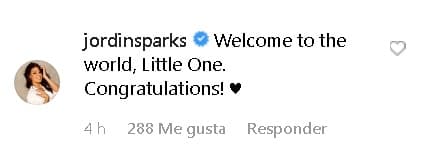 <b>“Bienvenido al mundo, pequeño. Felicidades”</b>, escribió Sparks.