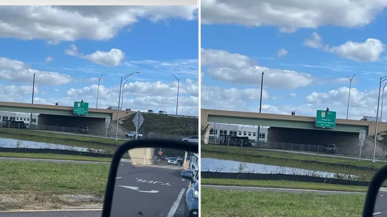 Rescatan al hombre que amenazó con quitarse la vida en un puente de la autopista SR-417