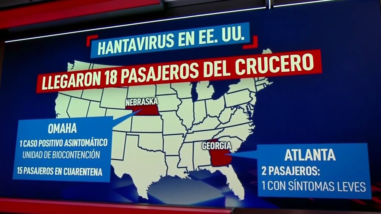 Hantavirus Mapa Pasajeros Crucero MV Hondius Nebraska Atlanta en EEUU