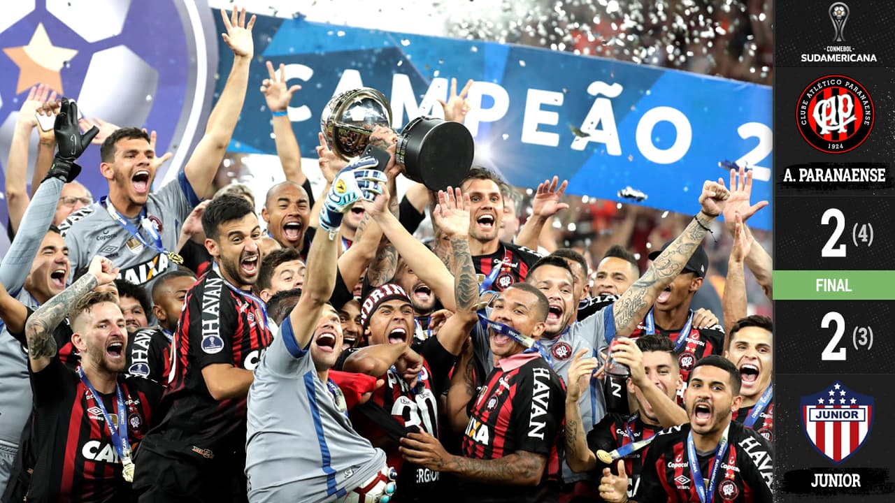 ¡Drama total! Atlético Paranaense se coronó en la Copa Sudamericana sobre Junior de Barranquilla