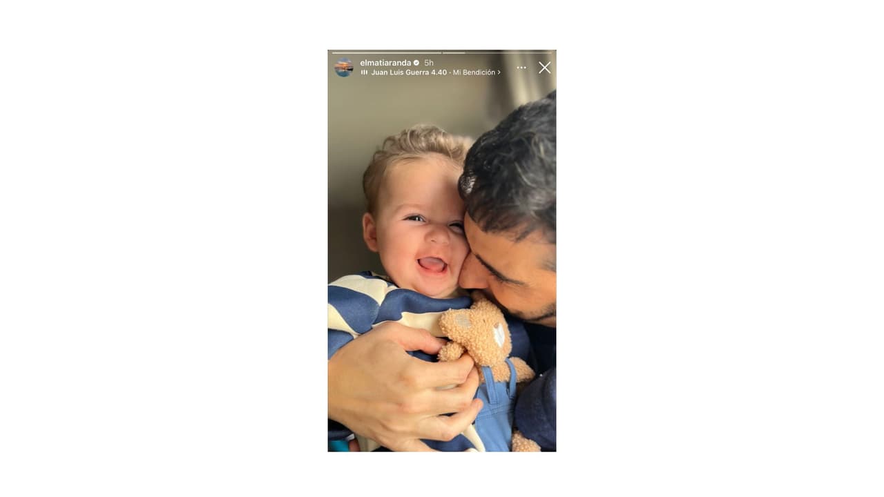 Matías Aranda se dejó ver junto a su hijo Benicio.