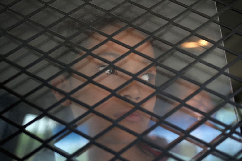 Melissa, una salvadoreña de 11 años, en el momento de su detención por la Patrulla Fronteriza el 14 de abril del 2016.