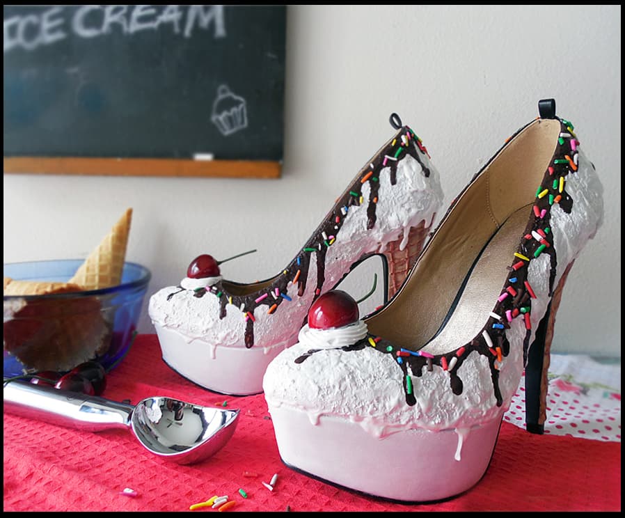 El diseñador Jimmy Choux! creó estos increíbles zapatos que parecen verdaderos pasteles listos para comerse.