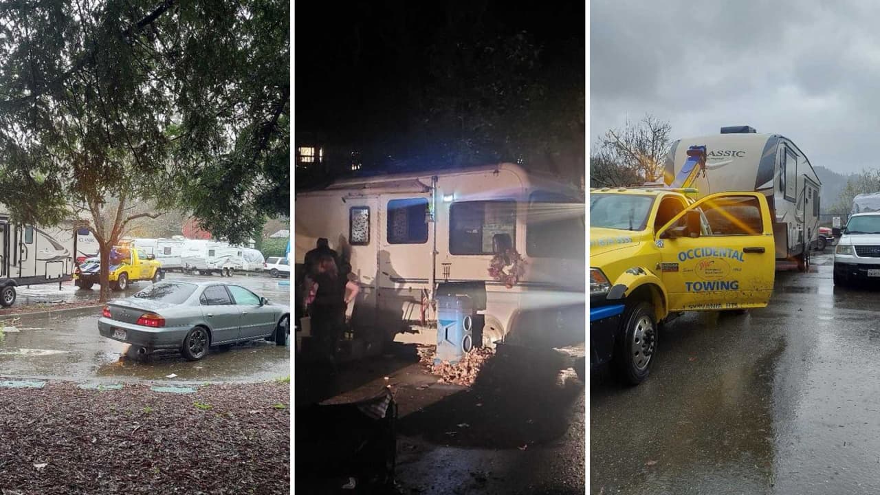 Los residentes de Sycamore Court en Guerneville fueron desalojados de las casas rodantes que habitaban.