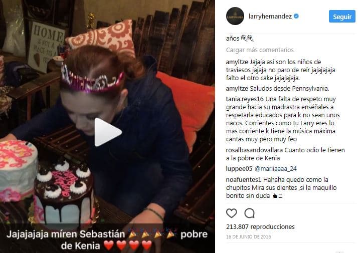 Aunque a Larry Hernández le hizo gracia la travesura de su pequeño, sus seguidores se lo tomaron a mal y le postearon decenas de menajes sobre lo que consideraron que debía ser la buena educación.